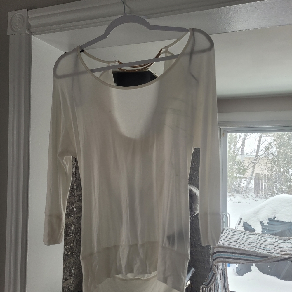 White Rayon Spandex Top